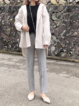 「mysty woman（ミスティウーマン）のアイテム（その他アウター）」を使った、moyooonnさん（レディース・152cm）の春コーディネート