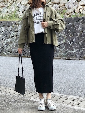 「DHOLIC（ディーホリック）のアイテム（その他アウター）」を使った、moyooonnさん（レディース・152cm）の春コーディネート