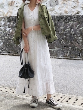 「BONAPETIT（ボナペティー）のアイテム」を使った、moyooonnさん（レディース・152cm）の春コーディネート