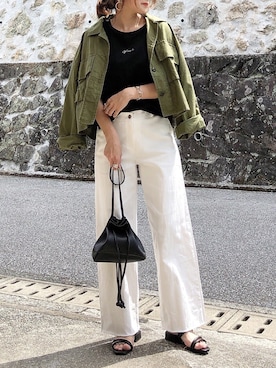 「BONAPETIT（ボナペティー）のアイテム」を使った、moyooonnさん（レディース・152cm）の春コーディネート