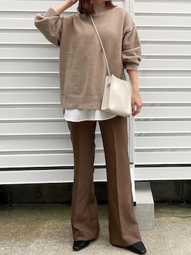 「vis-`a-vis（ビサビ）のアイテム（パンツ）」を使った、moyooonnさん（レディース・152cm）の秋コーディネート