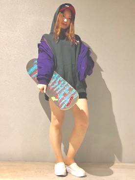 「TOMMY HILFIGER」｜「アイテム（スリッポン）」を使った、りーぽんさん（レディース・158cm）の秋コーディネート