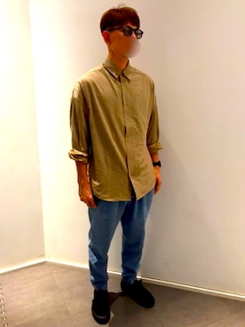 「TIMELY WARNING（タイムリーワーニング）のアイテム（トップス）」を使った、kaz✌︎spさん（メンズ・176cm）の夏コーディネート