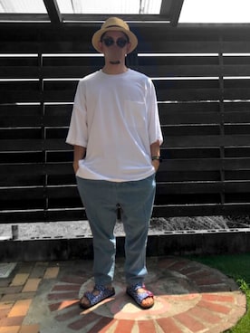 「SHIPS JET BLUE（シップスジェットブルー）のアイテム（サンダル）」を使った、kaz✌︎spさん（メンズ・176cm）の夏コーディネート