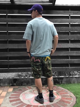 「カモ柄」｜「アイテム（キャップ）」を使った、kaz✌︎spさん（メンズ・176cm）の秋コーディネート