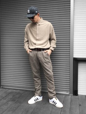 「TIMELY WARNING（タイムリーワーニング）のアイテム（トップス）」を使った、kaz✌︎spさん（メンズ・176cm）の秋コーディネート
