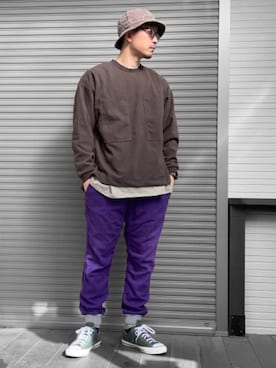 「ROKX（ロックス）のアイテム（パンツ）」を使った、kaz✌︎spさん（メンズ・176cm）の春コーディネート