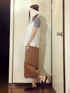 「NIXON（ニクソン）のTHE PLAYER（アナログ腕時計）」を使った、mariさん（レディース・158cm）の春コーディネート