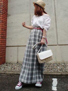 「レースタンク」｜「アイテム（アナログ腕時計）」を使った、YOU★さん（レディース・146cm）の夏コーディネート