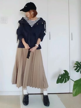 「RAY CASSIN（レイカズン）のアイテム（マウンテンパーカー）」を使った、YOU★さん（レディース・146cm）の秋コーディネート