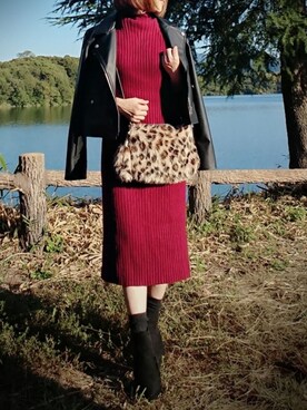 「オシャレパッソ」｜「アイテム（ライダースジャケット）」を使った、YOU★さん（レディース・146cm）の秋コーディネート