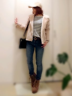 「ムートン」｜「アイテム（その他）」を使った、YOU★さん（レディース・146cm）の秋コーディネート