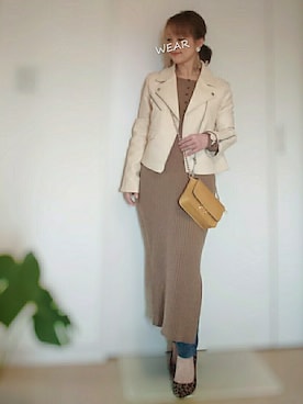 「Daniel Wellington（ダニエルウェリントン）の販売終了 クラシックペティット ボンダイ 32mm（アナログ腕時計）」を使った、YOU★さん（レディース・146cm）の春コーディネート