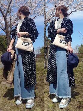 「ドットワンピ」｜「アイテム（アナログ腕時計）」を使った、YOU★さん（レディース・146cm）の春コーディネート