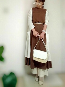 「Daniel Wellington（ダニエルウェリントン）の販売終了 クラシックペティット ボンダイ 32mm（アナログ腕時計）」を使った、YOU★さん（レディース・146cm）の春コーディネート