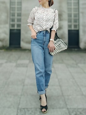 「Daniel Wellington（ダニエルウェリントン）の販売終了 クラシックペティット ボンダイ 32mm（アナログ腕時計）」を使った、YOU★さん（レディース・146cm）の夏コーディネート