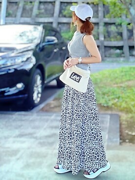 「Daniel Wellington（ダニエルウェリントン）の販売終了 クラシックペティット ボンダイ 32mm（アナログ腕時計）」を使った、YOU★さん（レディース・146cm）の夏コーディネート