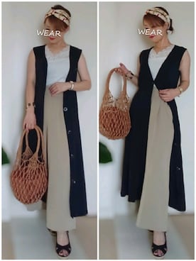 「レースタンク」｜「アイテム（アナログ腕時計）」を使った、YOU★さん（レディース・146cm）の夏コーディネート