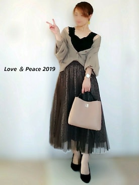 「レースタンク」｜「アイテム（その他）」を使った、YOU★さん（レディース・146cm）の秋コーディネート