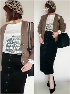 「Daniel Wellington（ダニエルウェリントン）の販売終了 クラシックペティット ボンダイ 32mm（アナログ腕時計）」を使った、YOU★さん（レディース・146cm）の秋コーディネート