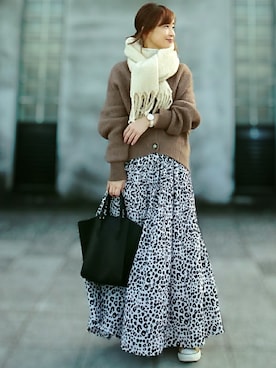 「Daniel Wellington（ダニエルウェリントン）の販売終了 クラシックペティット ボンダイ 32mm（アナログ腕時計）」を使った、YOU★さん（レディース・146cm）の冬コーディネート