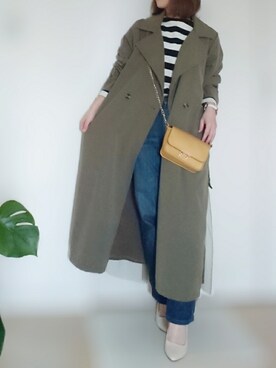 「Daniel Wellington（ダニエルウェリントン）の販売終了 クラシックペティット ボンダイ 32mm（アナログ腕時計）」を使った、YOU★さん（レディース・146cm）の冬コーディネート