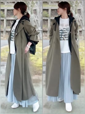 「Daniel Wellington（ダニエルウェリントン）の販売終了 クラシックペティット ボンダイ 32mm（アナログ腕時計）」を使った、YOU★さん（レディース・146cm）の春コーディネート