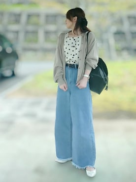 「Daniel Wellington（ダニエルウェリントン）の販売終了 クラシックペティット ボンダイ 32mm（アナログ腕時計）」を使った、YOU★さん（レディース・146cm）の春コーディネート