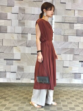 Adam Et Rope アダムエロペのワンピース ピンク 桃色系 プリーツ コーディネート Zozotown