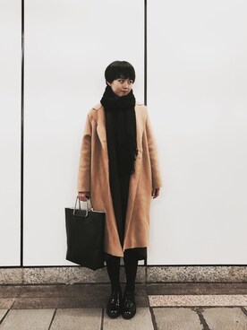 「minis mode（ミニモード）のアイテム」を使った、chifangさん（レディース・159cm）の冬コーディネート