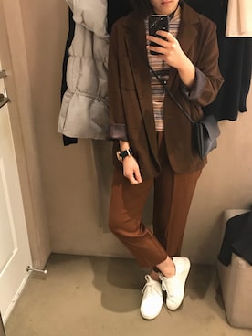 「a fadのアイテム」を使った、chifangさん（レディース・159cm）の冬コーディネート