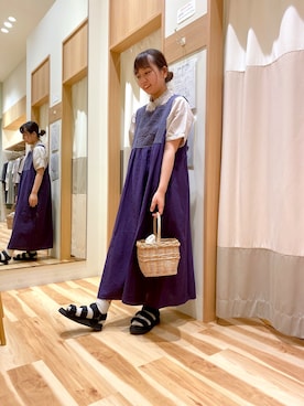 「アイテム（ワンピース/ドレス）」を使った、りんさん（レディース・156cm・10代）の夏コーディネート