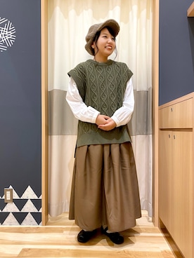 「アイテム（キャスケット）」を使った、りんさん（レディース・156cm・10代）の秋コーディネート