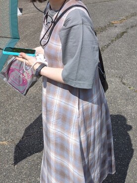 「merry jenny（メリージェニー）のアイテム（その他）」を使った、Ikmさん（レディース・157cm）の夏コーディネート