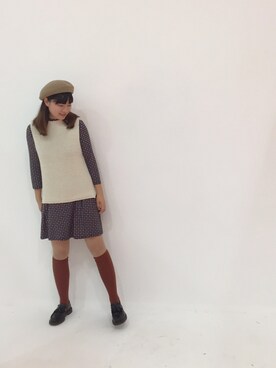 「PULL&BEAR（プルアンドベア）のアイテム（ワンピース）」を使った、Landytutuさん（レディース・165cm）の秋コーディネート