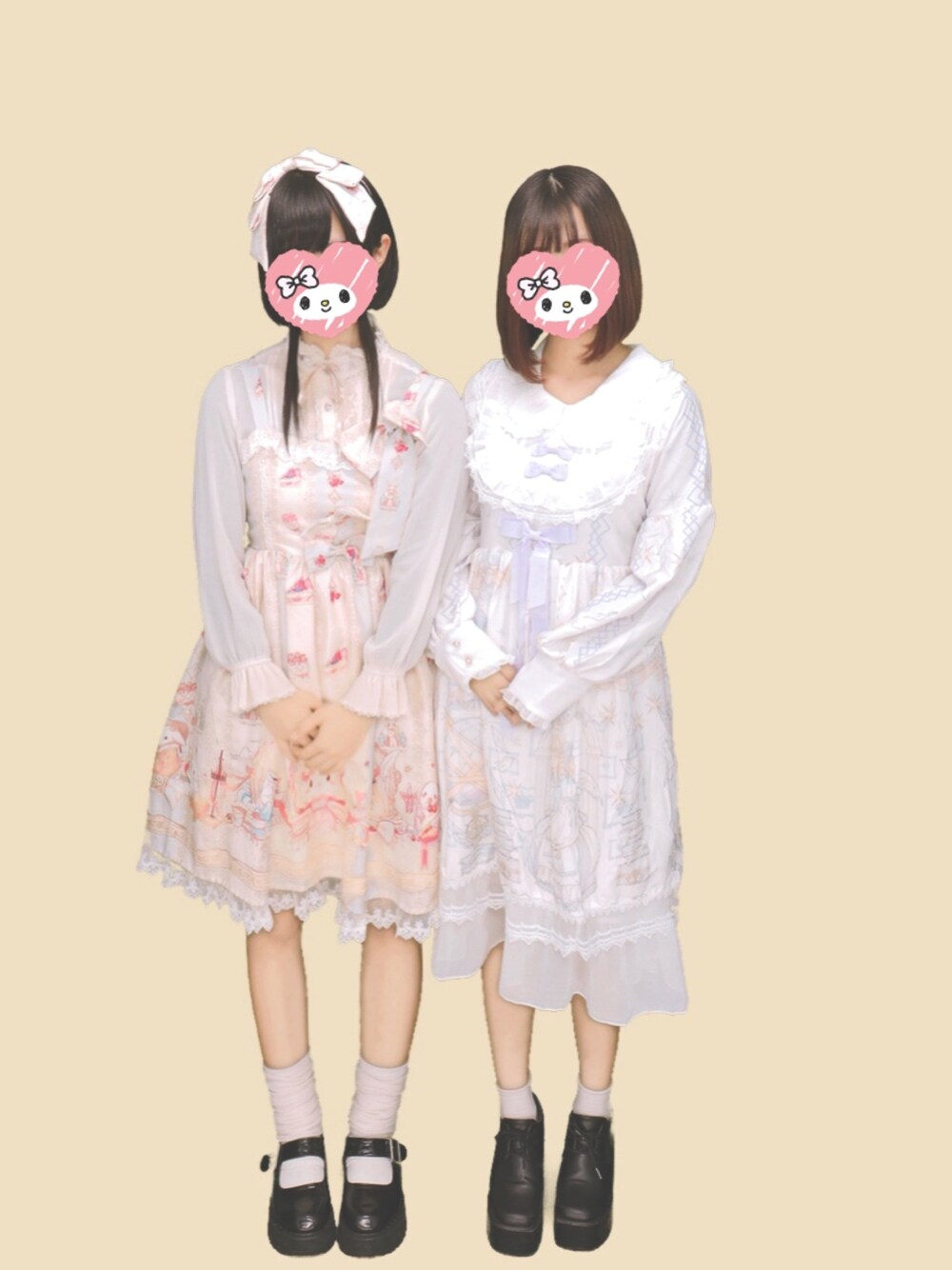 「ロリィタ、ロリータ、BABY, THE STARS SHINE BRIGHT、ベイビーザスターズシャインブライト、ワンピース、カチューシャ、厚底、ピンク、リボン、ゴスロリ」｜「BABY,THE STARS SHINE BRIGHTのアイテム（ジャンパースカート、ブルー系）」を使った、愛子さん（レディース・160cm）の冬コーディネートの1枚目の写真