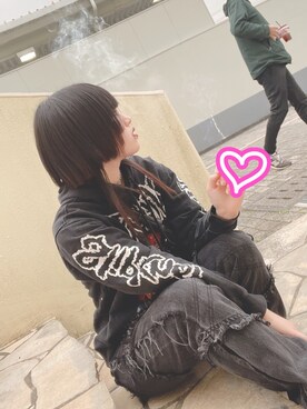 パーカーを使った パンクロック の人気ファッションコーディネート Wear