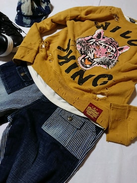 水玉とシマシマさんのコーディネート