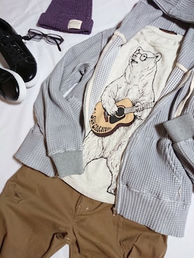 水玉とシマシマさんのコーディネート