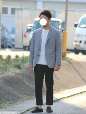 「Banana Republic（バナナリパブリック）のアイテム（テーラードジャケット）」を使った、seiryoさん（メンズ・170cm）の春コーディネート