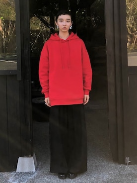 「CLANE（クラネ）のアイテム（スウェット）」を使った、チバユカさん（レディース・165cm）の春コーディネート