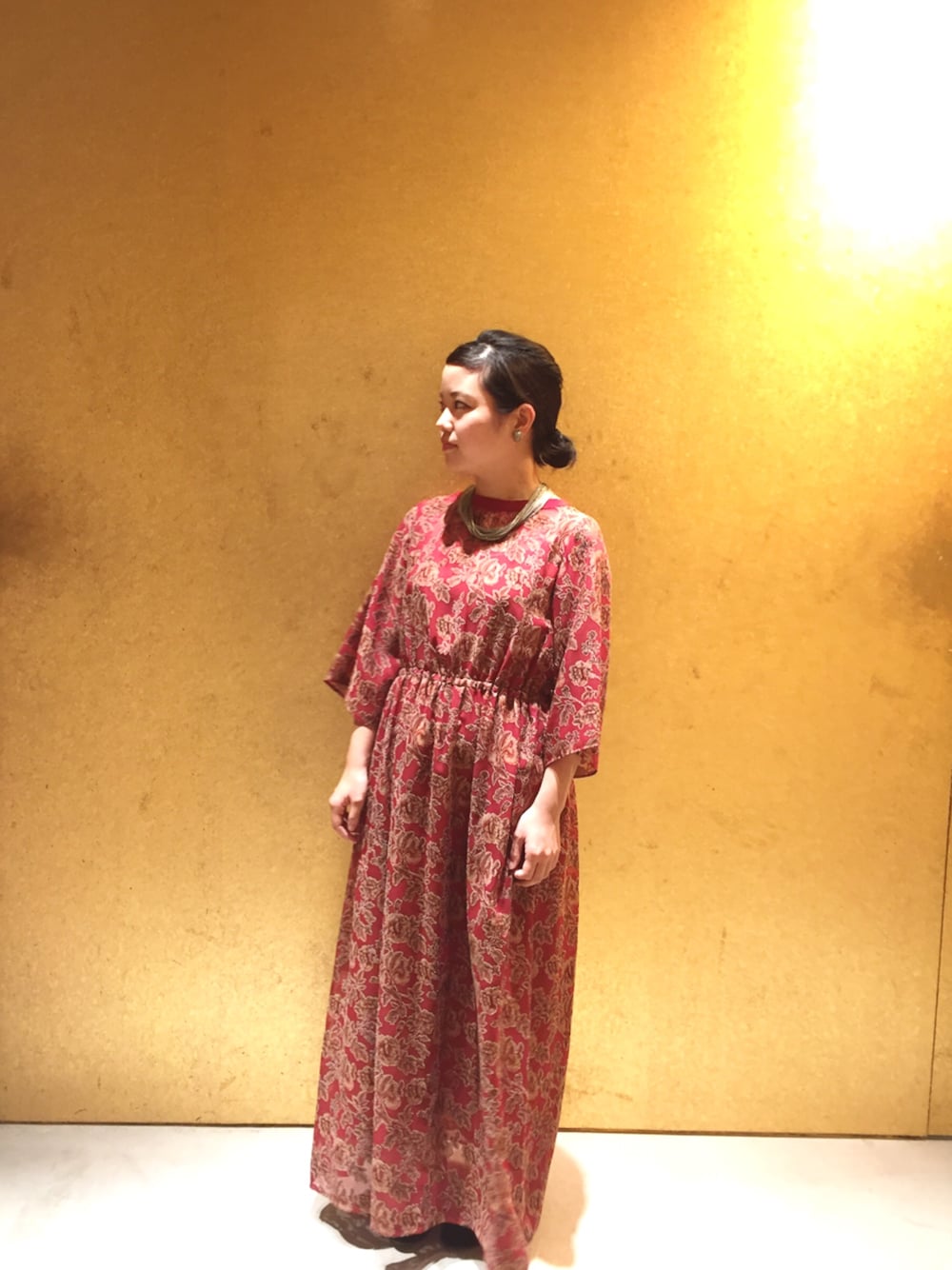 rukkilill（ルッキリル）の「Pe/R/Lオパールハンドプリント 5分袖  