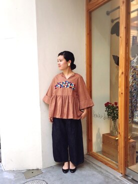 「note et silence （ノートエシロンス）のアイテム（アクセサリー）」を使った、sumiさん（レディース・153cm）の夏コーディネート