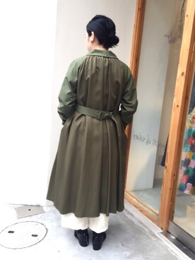 「白デニム」｜「アイテム（その他アウター）」を使った、sumiさん（レディース・155cm）の冬コーディネート
