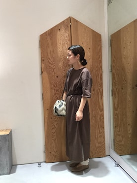 「茶色」｜sumiさん（レディース・155cm）の夏コーディネート
