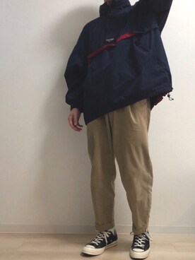 「CHAPS（チャップス）のアイテム（その他アウター）」を使った、24kazuさん（メンズ・170cm）の春コーディネート