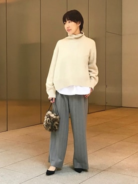 「ADAWAS（アダワズ）のアイテム」を使った、yasumotoさん（レディース・159cm）の冬コーディネート