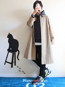 「PUMA」｜「アイテム（その他アウター）」を使った、馬助さん（メンズ・171cm）の春コーディネート