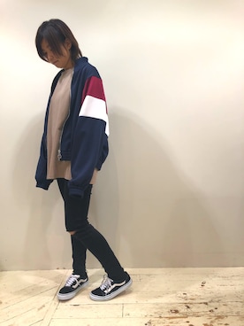 「ストリート服が好き」｜「アイテム（その他アウター）」を使った、nori.さん（レディース・158cm）の秋コーディネート