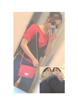 「CLOSE-UP（クローズアップ）のアイテム（トップス）」を使った、ぽんさん（レディース・163cm）の夏コーディネート